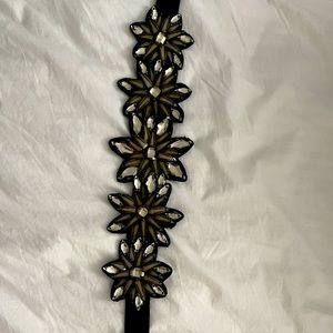 Stretchy jeweled flower belt - anthropologie